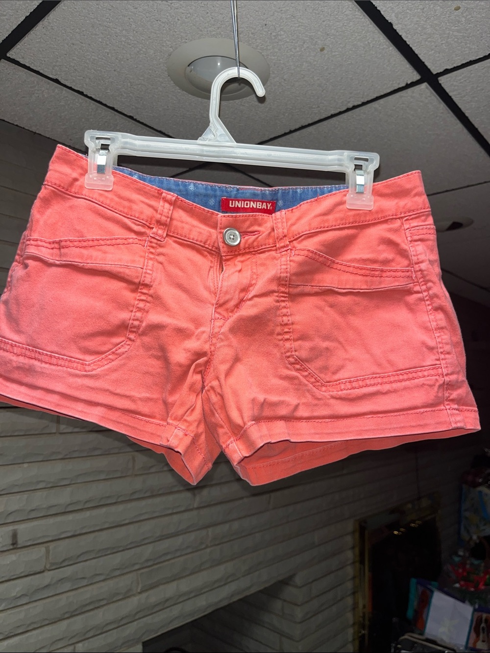 UNIONBAY Coral Pink Denim Cutoff Shorts